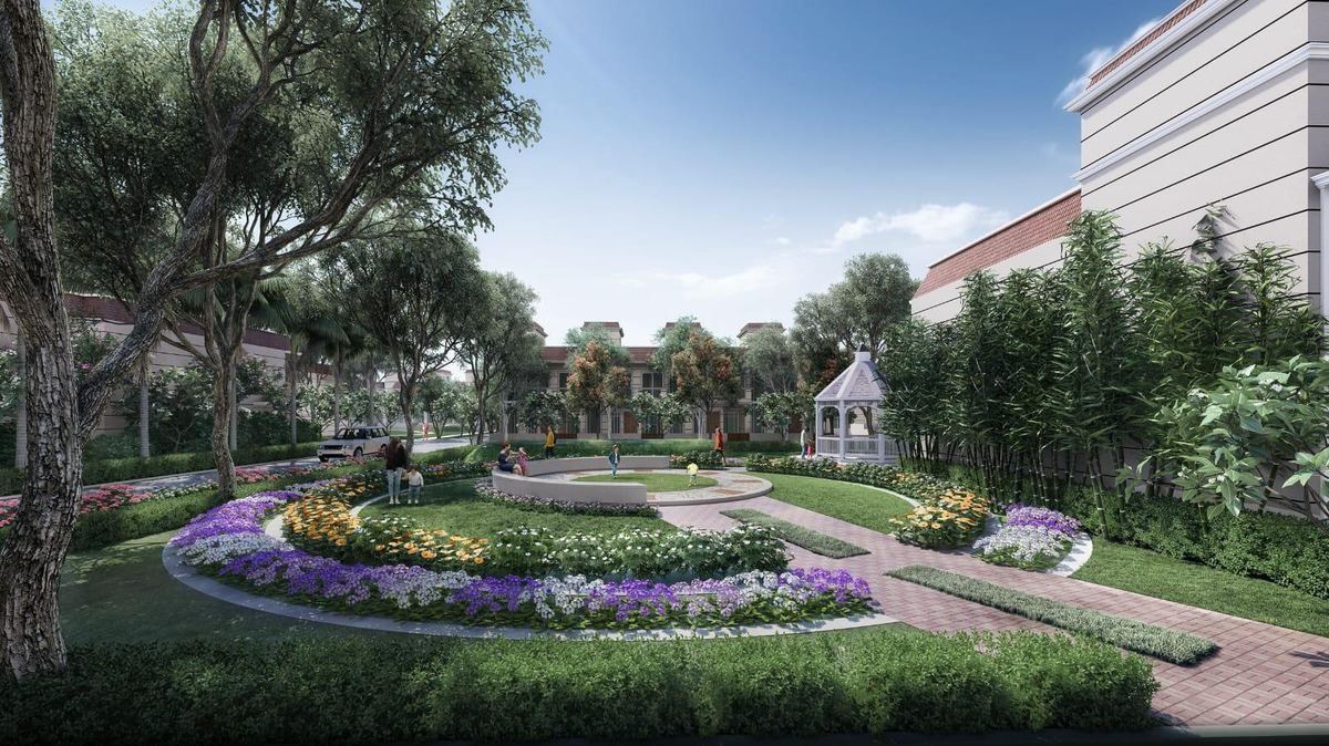 Shri Vrinda Gokulam landscaped garden